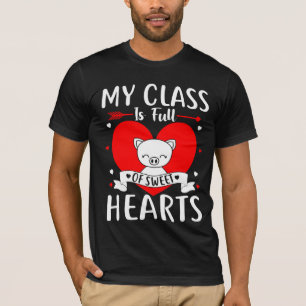 T-shirt Ma Classe Est Pleine De Coeurs Sucrés Valentine