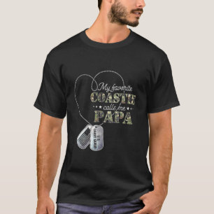 T-shirt Ma Costie Favorite M'Appelle Papa Garde Côtière Pa