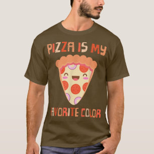 T-shirt Ma Couleur Favorite Est Pizza Funny Pepperoni Slic