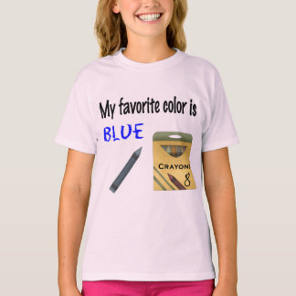 T-shirt Ma couleur préférée est bleue