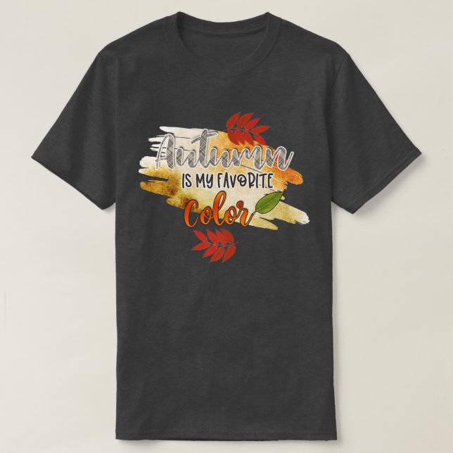 T-shirt Ma couleur préférée est l'automne (Design devant)