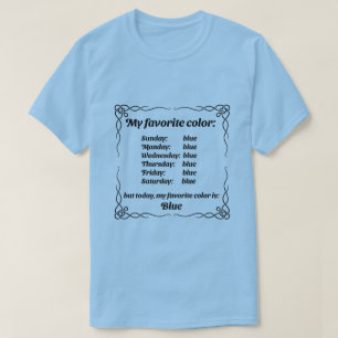 T-shirt Ma couleur préférée est le bleu
