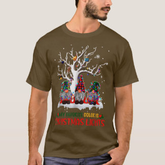 T-shirt Ma Couleur Préférée Est Les Lumières De Noël Gnome