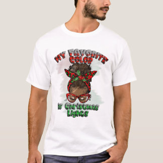 T-shirt Ma Couleur Préférée Est Les Lumières De Noël Joyeu