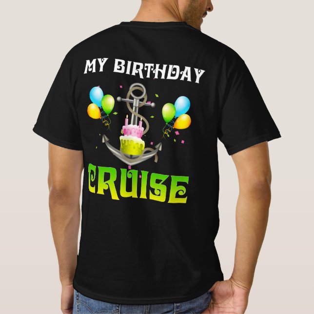 T-shirt Ma croisière d'anniversaire - Croisière amusante (Dos)