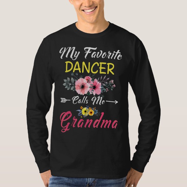 T-shirt Ma danseuse préférée m'appelle mère des fleurs de  (Devant)