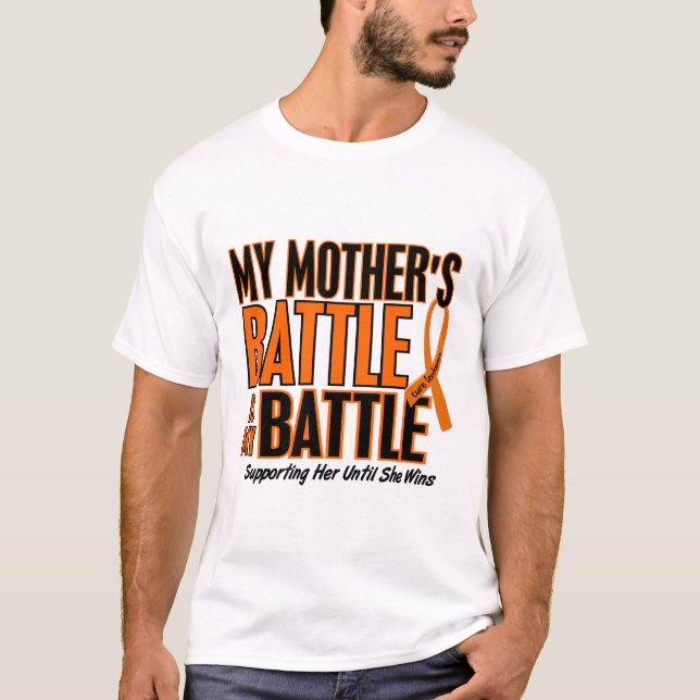 T-shirt Ma de bataille leucémie de mère trop (Devant)