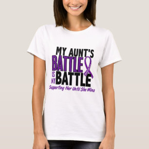 T-shirt Ma de bataille tante Cancer pancréatique trop