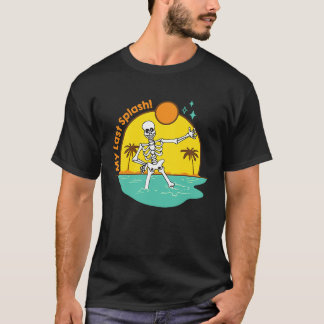 T-shirt Ma dernière mariée squelette de fête de plage P