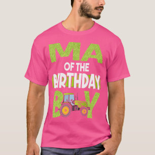 T-shirt Ma du garçon d'anniversaire Maman Famille Tracteur