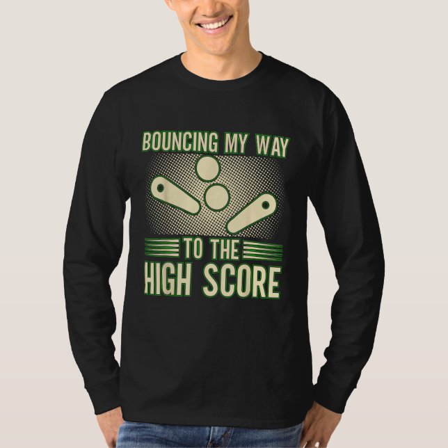 T-shirt Ma façon de rebondir vers la machine à billard à s (Devant)