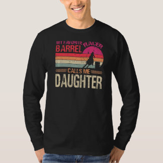 T-shirt Ma Favorite Barrel Racer M'Appelle Fille Vintage