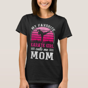 T-shirt Ma Favorite Fille Karaté M'Appelle Maman Fête Des