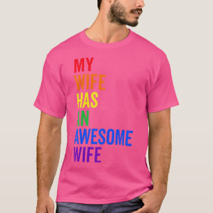 T-shirt Ma Femme A Une Femme Aimante Drôle Mariage Lesbien