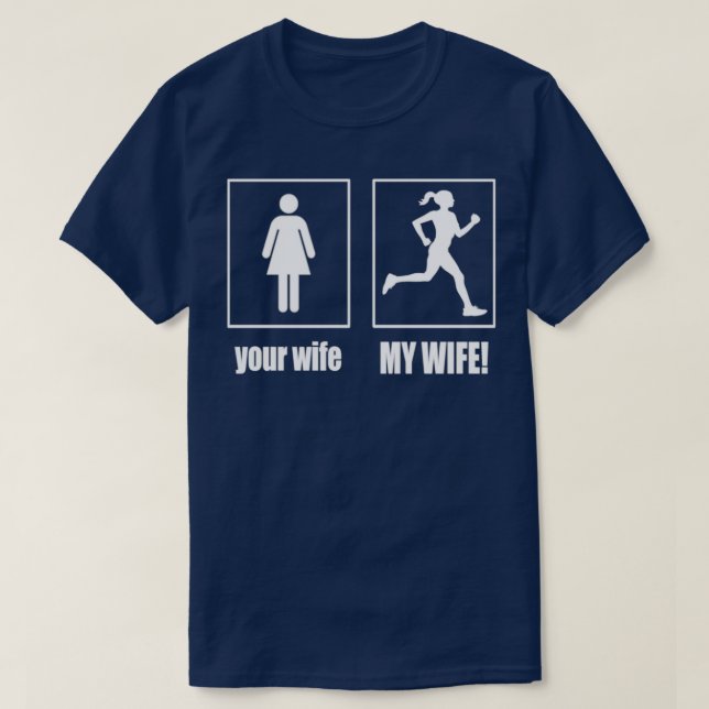 T-shirt ma femme coureuse (Design devant)
