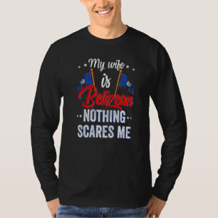 T-shirt Ma femme est bélizienne Drapeau du patrimoine béli