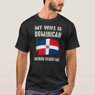 T-shirt Ma Femme Est Dominicaine Fierté Drapeau Heritage R