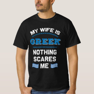 T-shirt Ma femme est grecque hellénique Grèce Racines