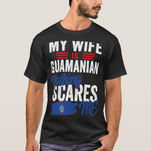 T-shirt Ma Femme Est Guamanienne Guam Heritage Roots Drape