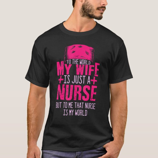T-shirt Ma Femme Est Infirmière Stéthoscope Infirmière (Devant)