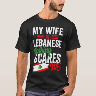 T-shirt Ma Femme Est Libanaise Le Drapeau Des Racines Du P
