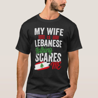 T-shirt Ma Femme Est Libanaise Le Drapeau Des Racines Du P
