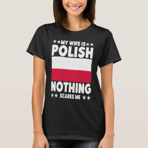 T-shirt Ma femme est polonaise Drapeau Polska Pologne Femm