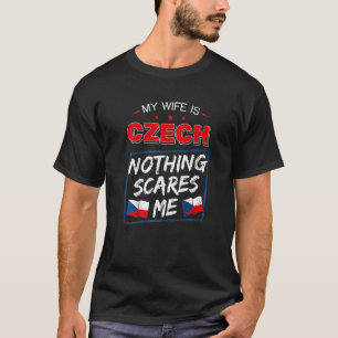 T-shirt Ma Femme Est Tchèque République Tchèque Racines Du