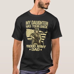T-shirt Ma Fille A Ton Dos Fier Armée Papa Militaire