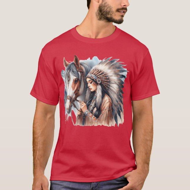 T-shirt Ma fille amie du cheval (Devant)