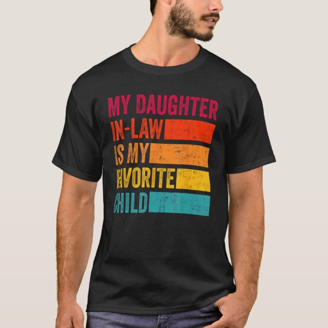 T-shirt Ma Fille En Droit Est Ma Famille D'Enfants Préféré (Devant)