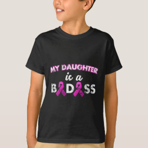 T-shirt Ma Fille Est Un Cancer Du Sein Chez L'Âne