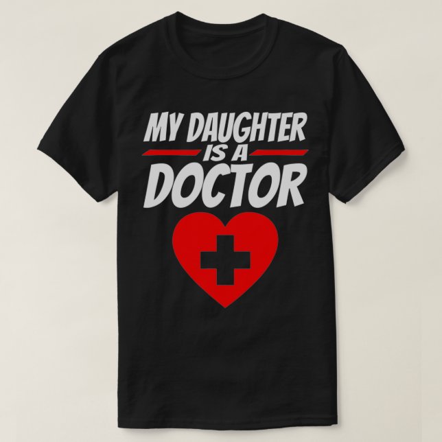 T-shirt Ma Fille Est Un Docteur Fier Parents Diplôme (Design devant)