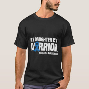 T-shirt Ma fille est un guerrier Bleu Ruban Alopecia Awar