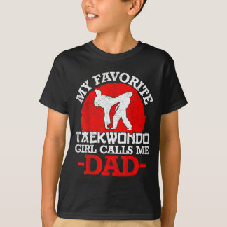 T-shirt Ma fille préférée de taekwondo m'appelle Papa - Pè