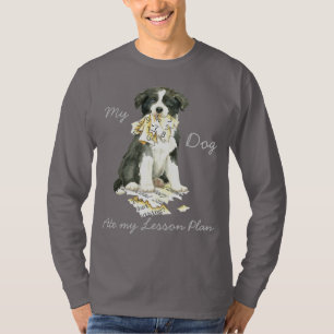 T-shirt Ma frontière Collie Ate mon plan de leçon