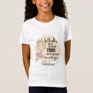 T-Shirt Ma Godgirl La Citation Motivationnelle Ballerina