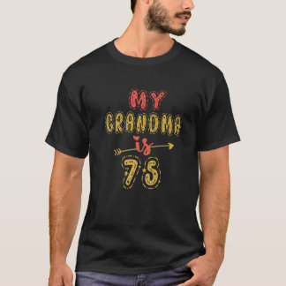 T-shirt Ma Grand-Mère Est Âgée De 75 Ans, Mamie De 75E Ann