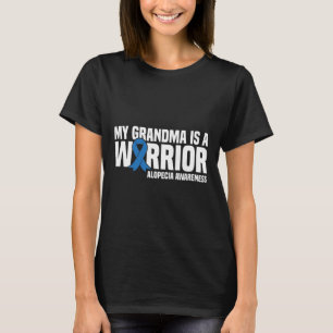 T-shirt Ma grand-mère est un guerrier Bleu Ruban Alopecia