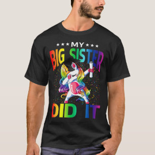 T-shirt Ma Grande Soeur L'A Fait Diplômé Unicorne