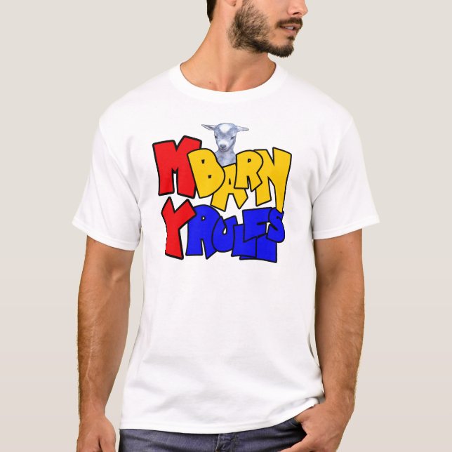 T-shirt Ma grange, mes règles, bébé chèvre (Devant)