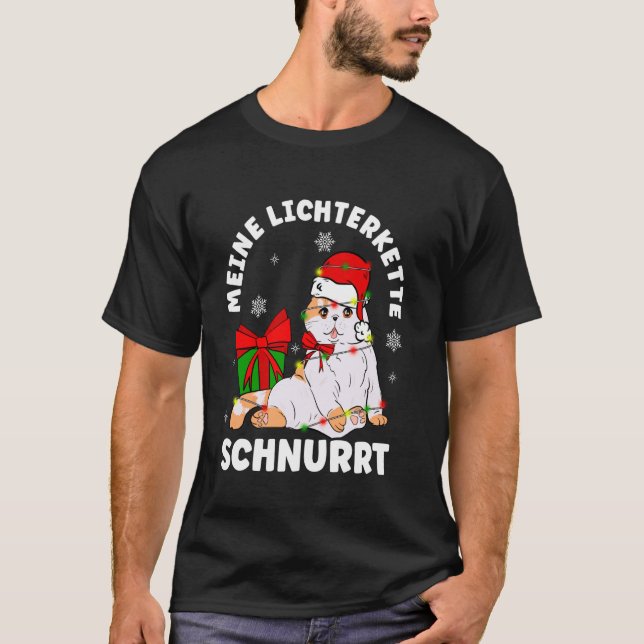 T-shirt Ma guirlande RONRONNE Noël chat fée li (Devant)