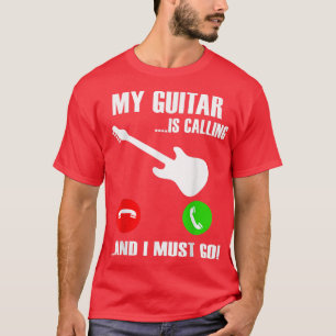 T-shirt Ma Guitare Appelle Basse Guitare Musique Lover Gui