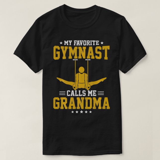 T-shirt Ma Gymnaste Favorite M'Appelle Grand-Mère 1 (Design devant)