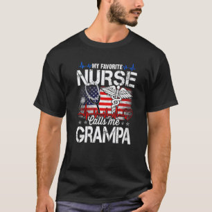 T-shirt Ma infirmière préférée m'appelle Pépé Infirmière r