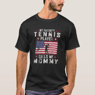 T-shirt Ma joueuse de tennis préférée m'appelle maman Mo