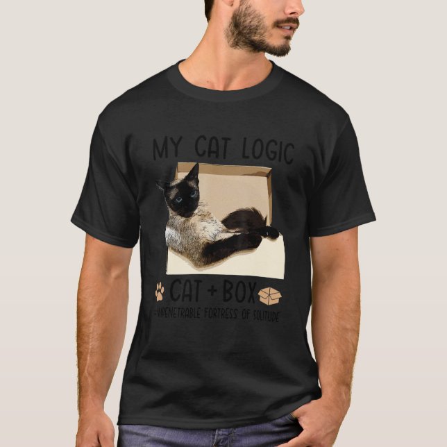 T-shirt Ma Logique De Chat Chat + Boîte Forteresse Imprena (Devant)