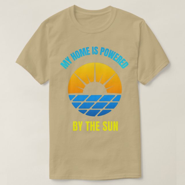 T-shirt Ma maison est alimentée par le soleil 7 (Design devant)
