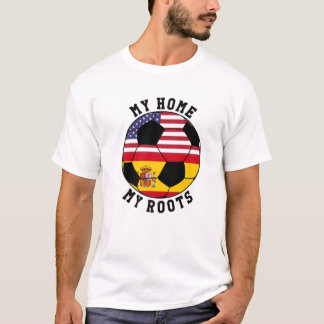T-shirt Ma Maison Mes Racines Drapeau Espagne Football