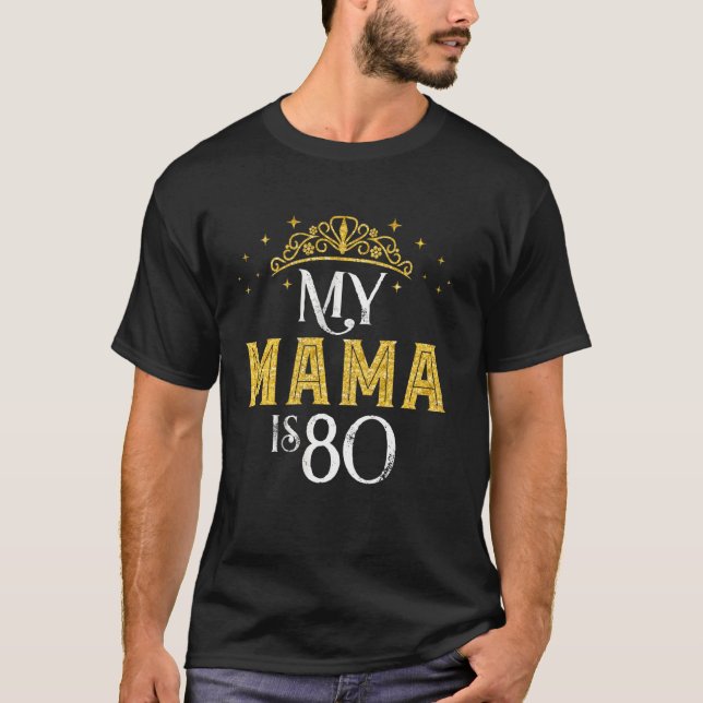 T-shirt Ma maman A 80 Ans 1942 80ème Anniversaire Pour Mam (Devant)